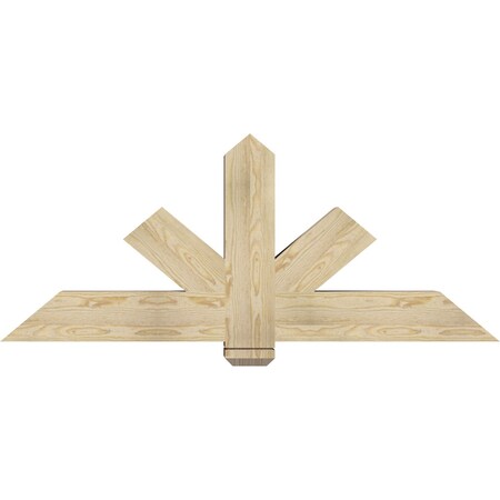 Ekena Millwork Kennewick Rough Sawn Timber Gable Bracket, Douglas Fir, 60"W x 25"H x 6"D x 6"F, 10/12 Pitch GBW060X25X0606KEN00RDF
